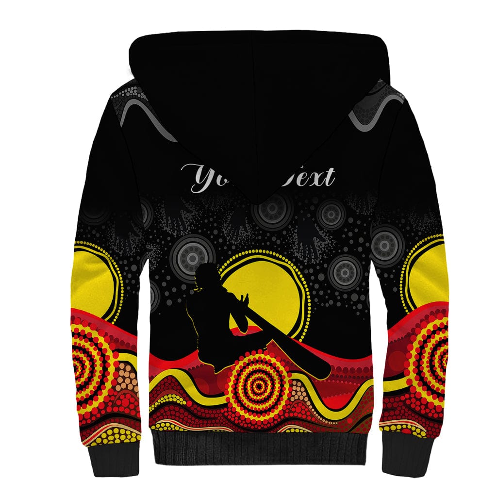 custom-personalised-australian-indigenous-sherpa-hoodie-didgeridoo-man-circle-aboriginal-art