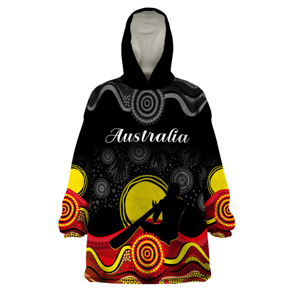 custom-personalised-australian-indigenous-wearable-blanket-hoodie-didgeridoo-man-circle-aboriginal-art