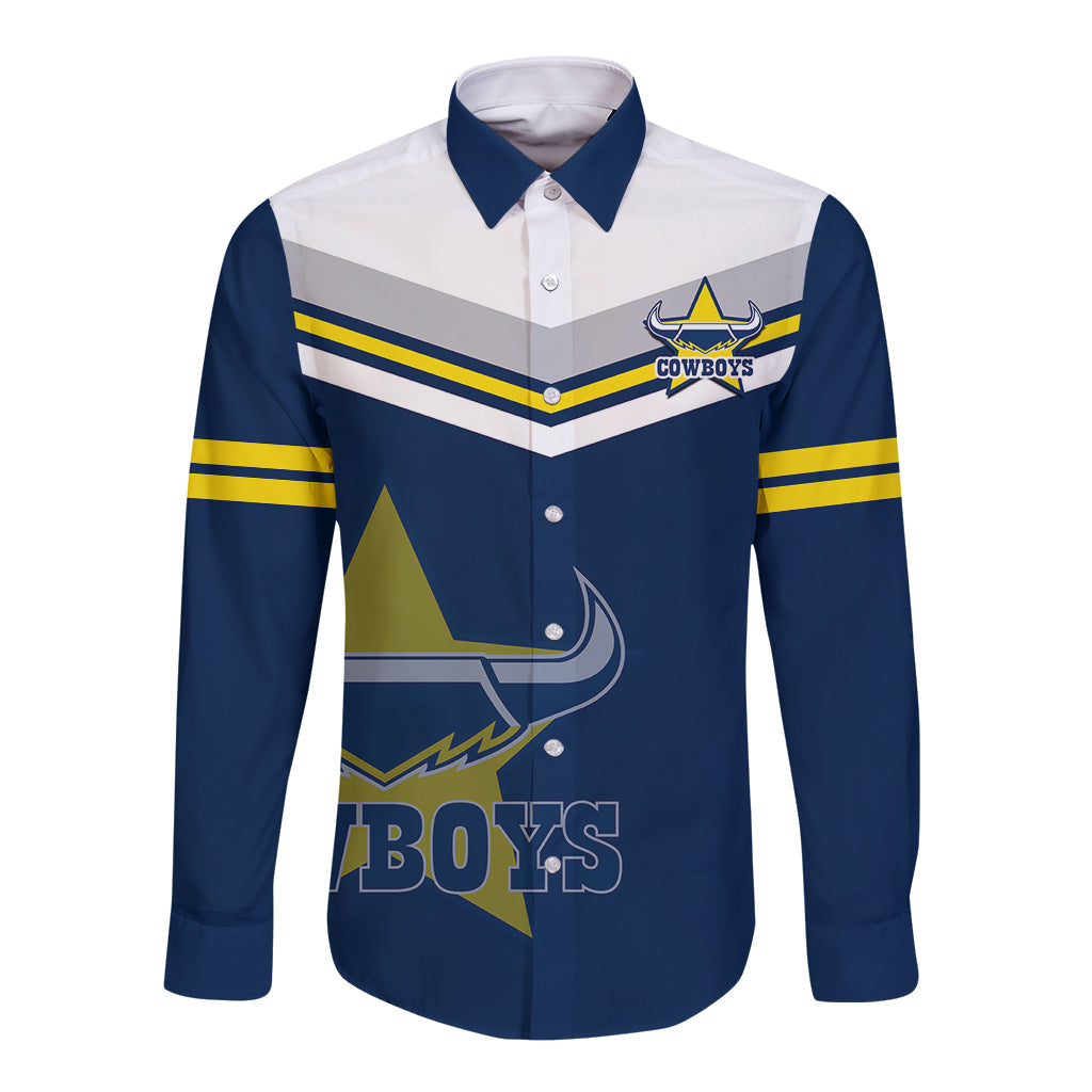 custom-text-and-number-cowboys-rugby-2023-long-sleeve-button-shirt-sporty-style-navy-blue