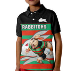 rabbitohs-rugby-2023-kid-polo-shirt-glory-glory-souths-unique