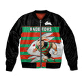 custom-text-and-number-rabbitohs-rugby-2023-bomber-jacket-glory-glory-souths-unique