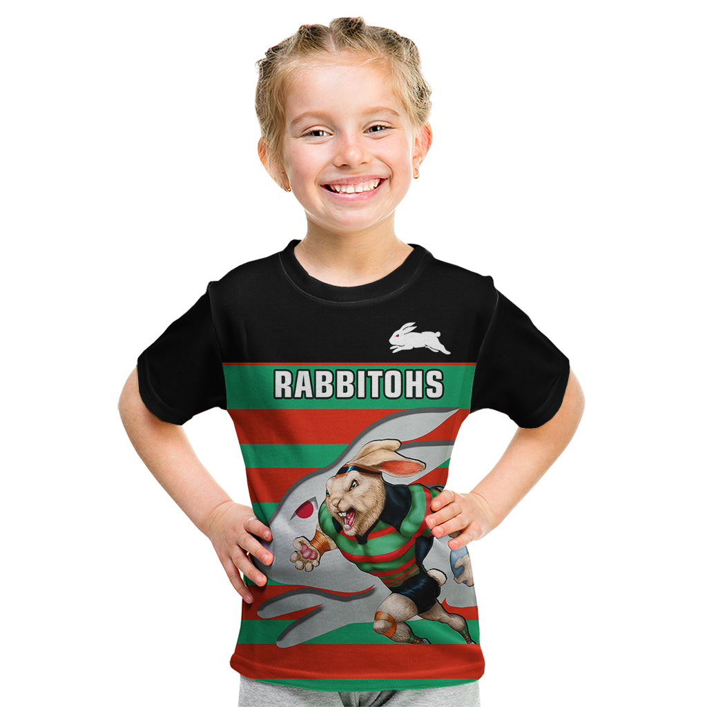 custom-text-and-number-rabbitohs-rugby-2023-kid-t-shirt-glory-glory-souths-unique