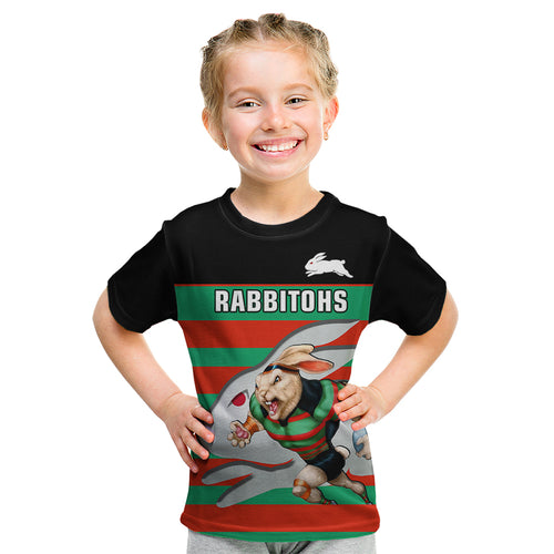 custom-text-and-number-rabbitohs-rugby-2023-kid-t-shirt-glory-glory-souths-unique