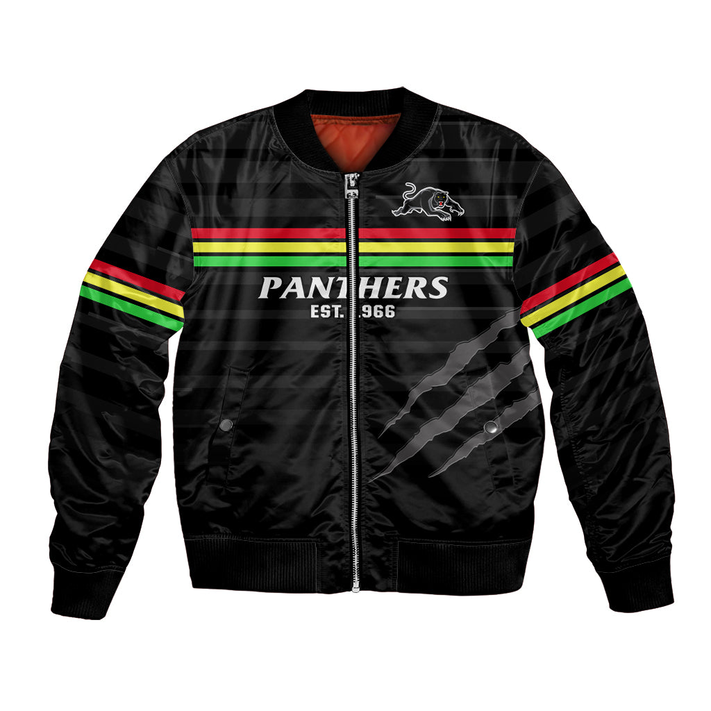 custom-text-and-number-penrith-panthers-rugby-2023-bomber-jacket-the-riff-est-1966-black-sporty
