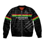 custom-text-and-number-penrith-panthers-rugby-2023-bomber-jacket-the-riff-est-1966-black-sporty