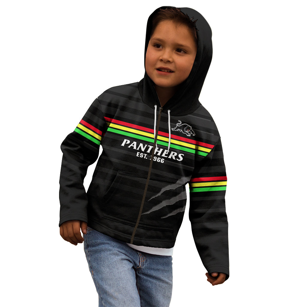 custom-text-and-number-penrith-panthers-rugby-2023-kid-hoodie-the-riff-est-1966-black-sporty