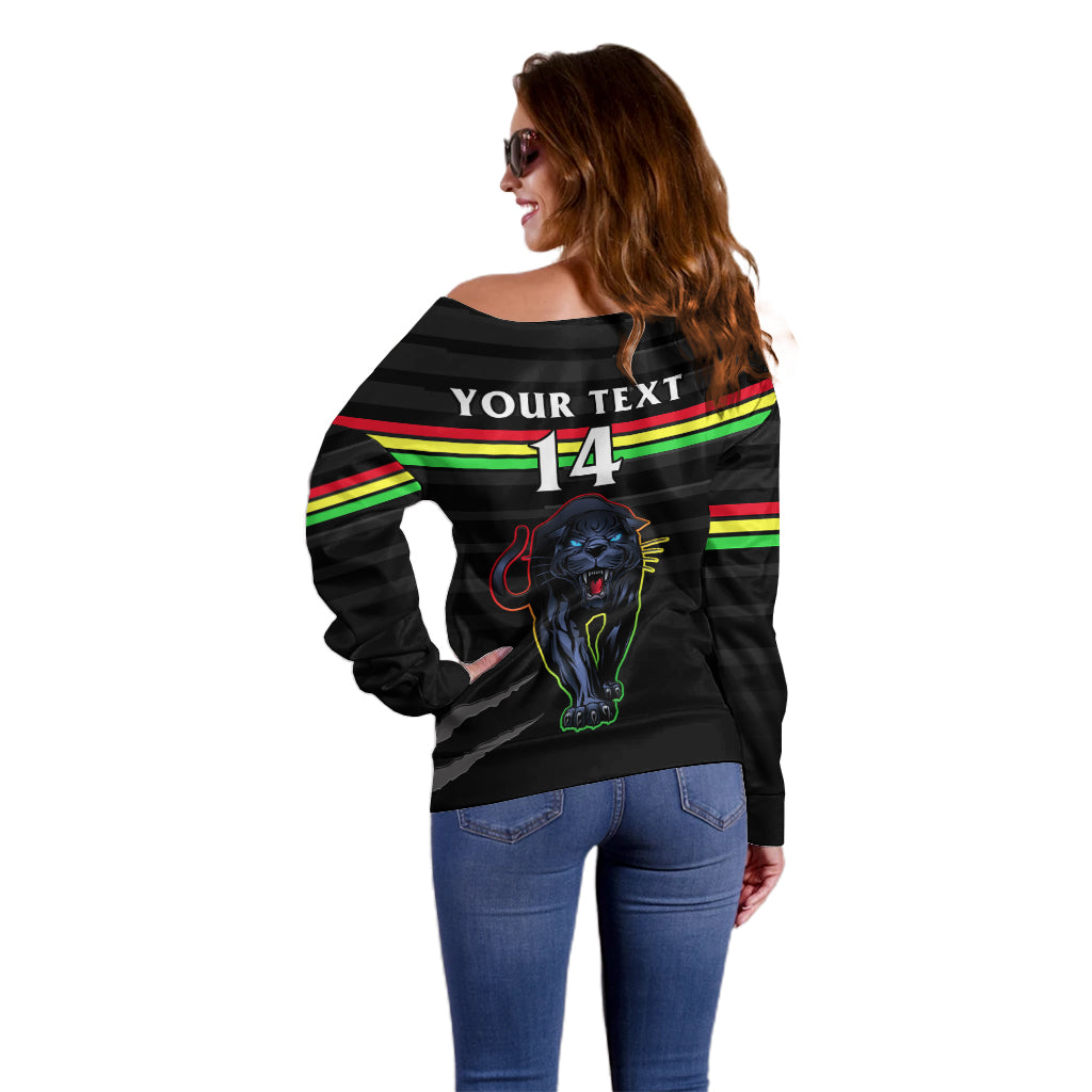 custom-text-and-number-penrith-panthers-rugby-2023-off-shoulder-sweater-the-riff-est-1966-black-sporty