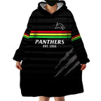 custom-text-and-number-penrith-panthers-rugby-2023-wearable-blanket-hoodie-the-riff-est-1966-black-sporty
