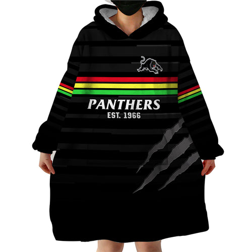 custom-text-and-number-penrith-panthers-rugby-2023-wearable-blanket-hoodie-the-riff-est-1966-black-sporty