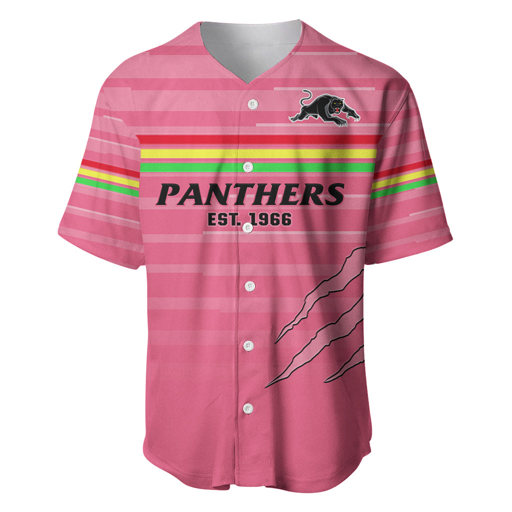 custom-text-and-number-penrith-panthers-rugby-2023-baseball-jersey-the-riff-est-1966-pink-sporty