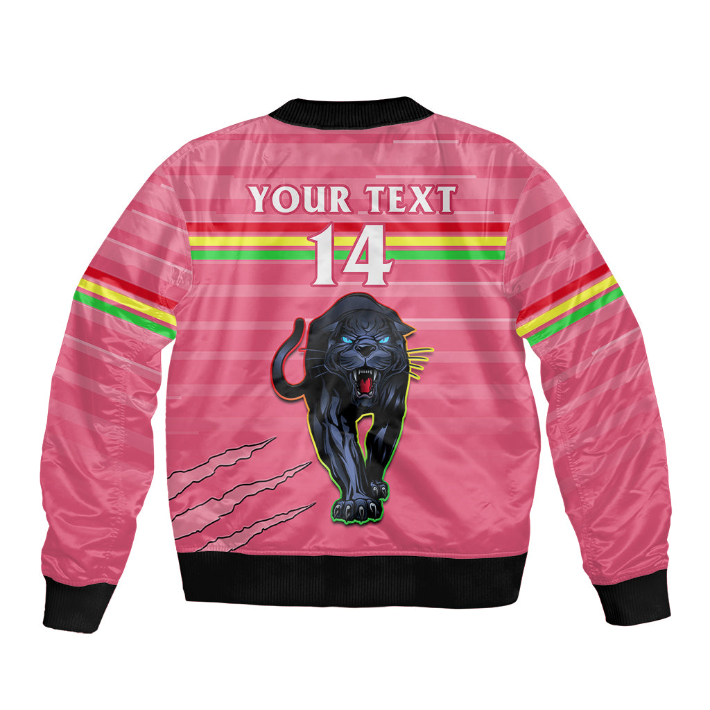 custom-text-and-number-penrith-panthers-rugby-2023-bomber-jacket-the-riff-est-1966-pink-sporty