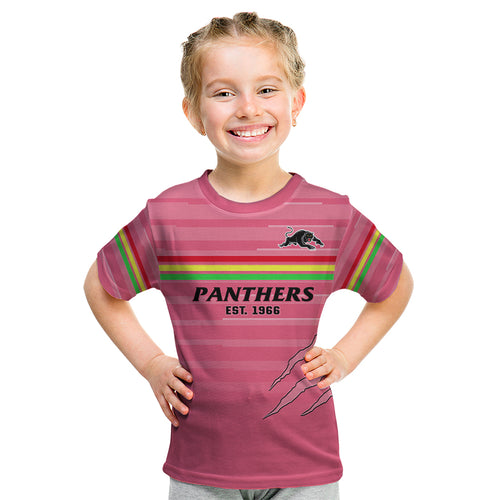 custom-text-and-number-penrith-panthers-rugby-2023-kid-t-shirt-the-riff-est-1966-pink-sporty