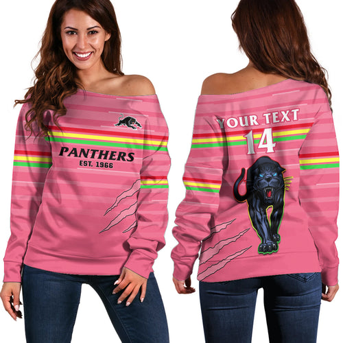 custom-text-and-number-penrith-panthers-rugby-2023-off-shoulder-sweater-the-riff-est-1966-pink-sporty
