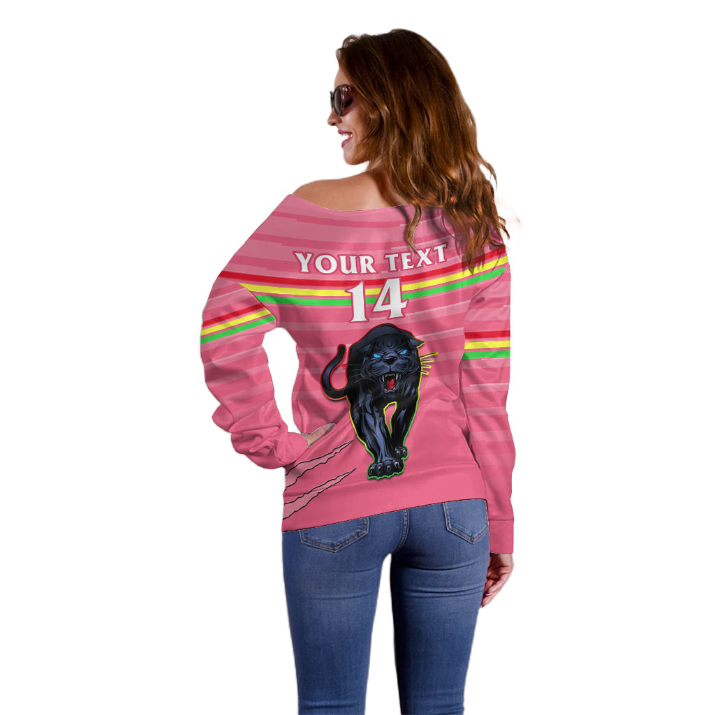 custom-text-and-number-penrith-panthers-rugby-2023-off-shoulder-sweater-the-riff-est-1966-pink-sporty