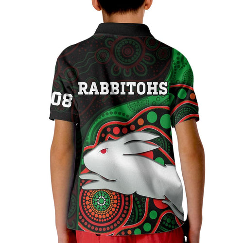 rabbitohs-rugby-kid-polo-shirt-go-souths-indigenous-art
