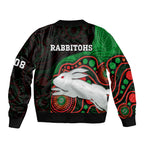 rabbitohs-rugby-sleeve-zip-bomber-jacket-go-souths-indigenous-art
