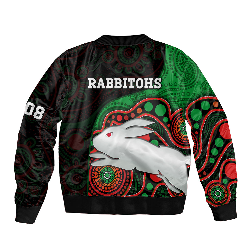 rabbitohs-rugby-sleeve-zip-bomber-jacket-go-souths-indigenous-art