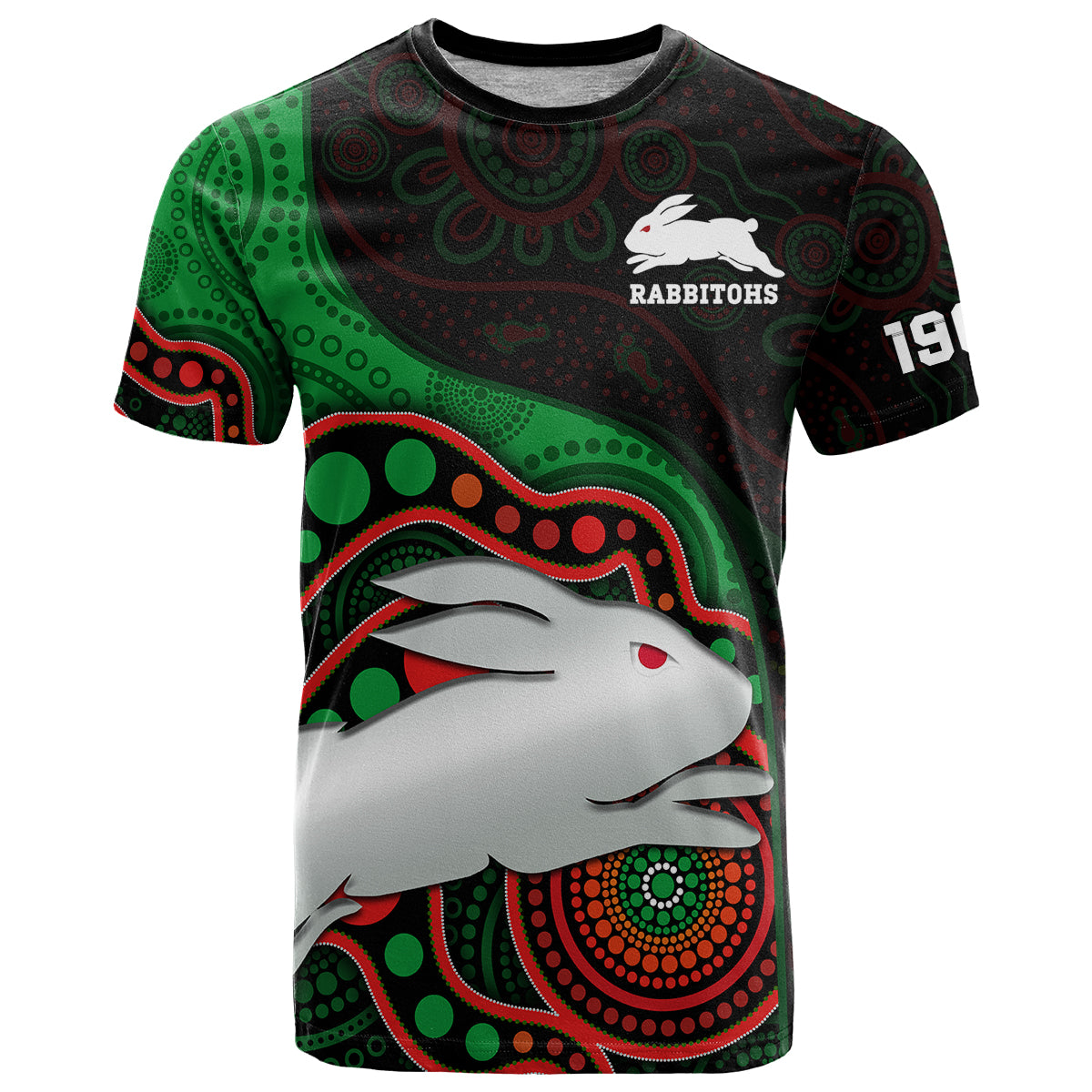 rabbitohs-rugby-t-shirt-go-souths-indigenous-art