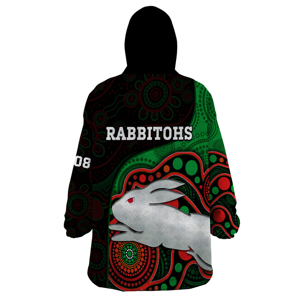 rabbitohs-rugby-wearable-blanket-hoodie-go-souths-indigenous-art