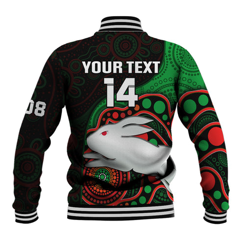 custom-text-and-number-rabbitohs-rugby-baseball-jacket-go-souths-indigenous-art