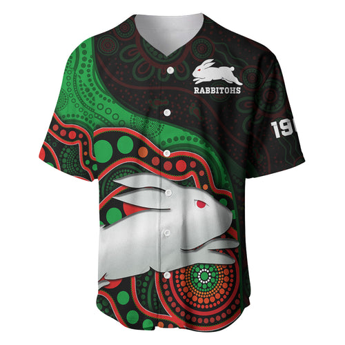 custom-text-and-number-rabbitohs-rugby-baseball-jersey-go-souths-indigenous-art