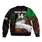 custom-text-and-number-rabbitohs-rugby-bomber-jacket-go-souths-indigenous-art
