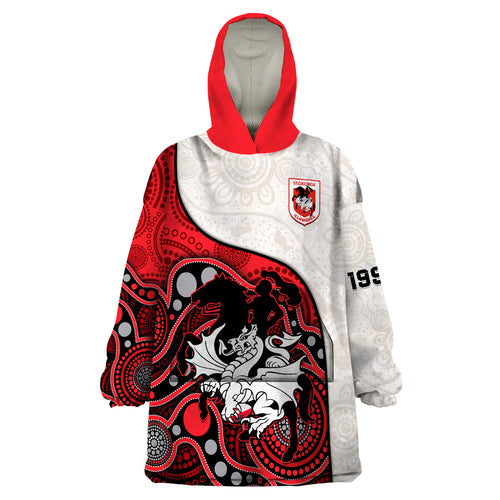 dragons-rugby-wearable-blanket-hoodie-st-george-illawarra-1998-indigenous-art