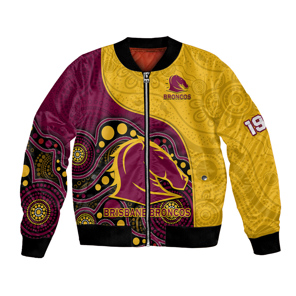 custom-text-and-number-broncos-rugby-bomber-jacket-brisbane-1987-indigenous-art