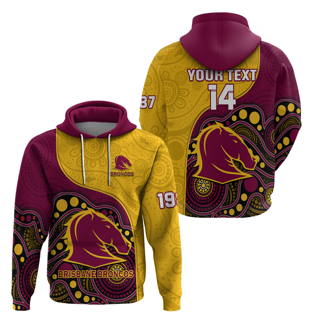 custom-text-and-number-broncos-rugby-hoodie-brisbane-1987-indigenous-art