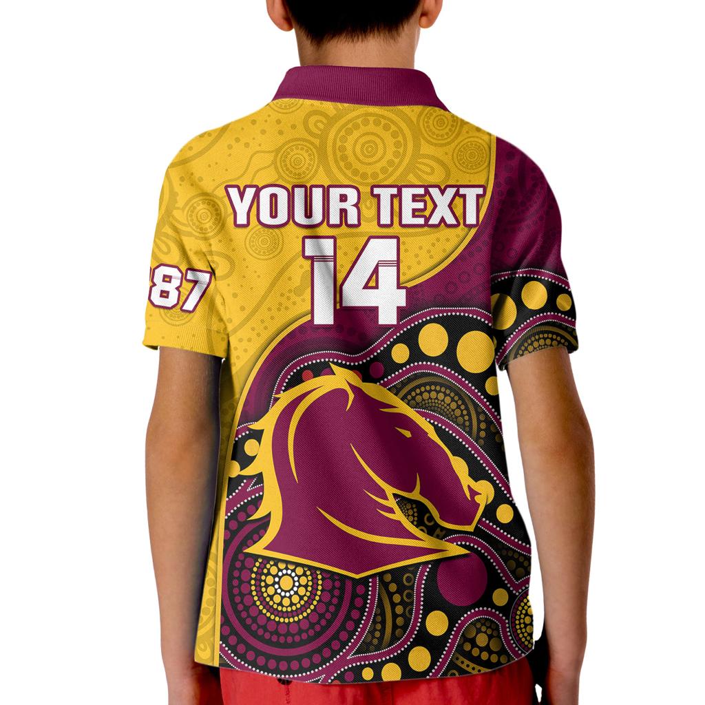 custom-text-and-number-broncos-rugby-kid-polo-shirt-brisbane-1987-indigenous-art