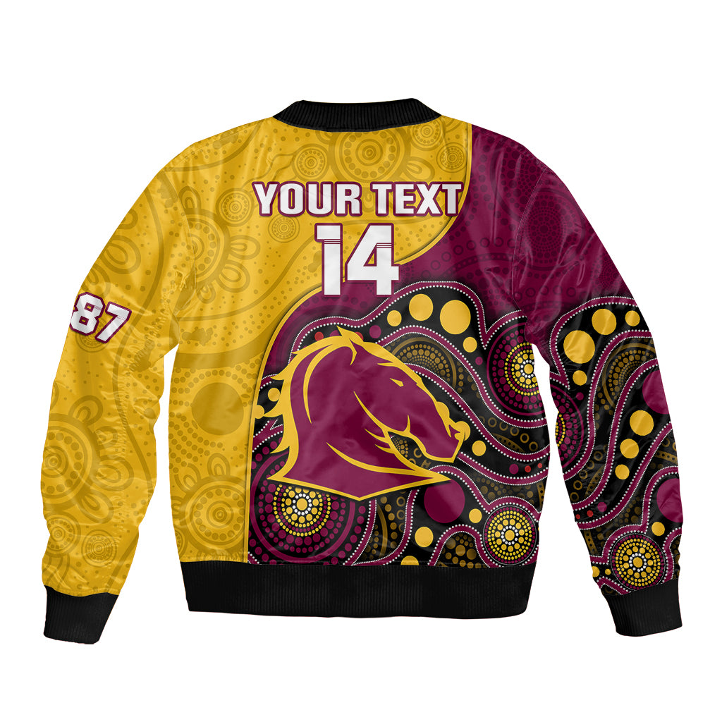 custom-text-and-number-broncos-rugby-sleeve-zip-bomber-jacket-brisbane-1987-indigenous-art