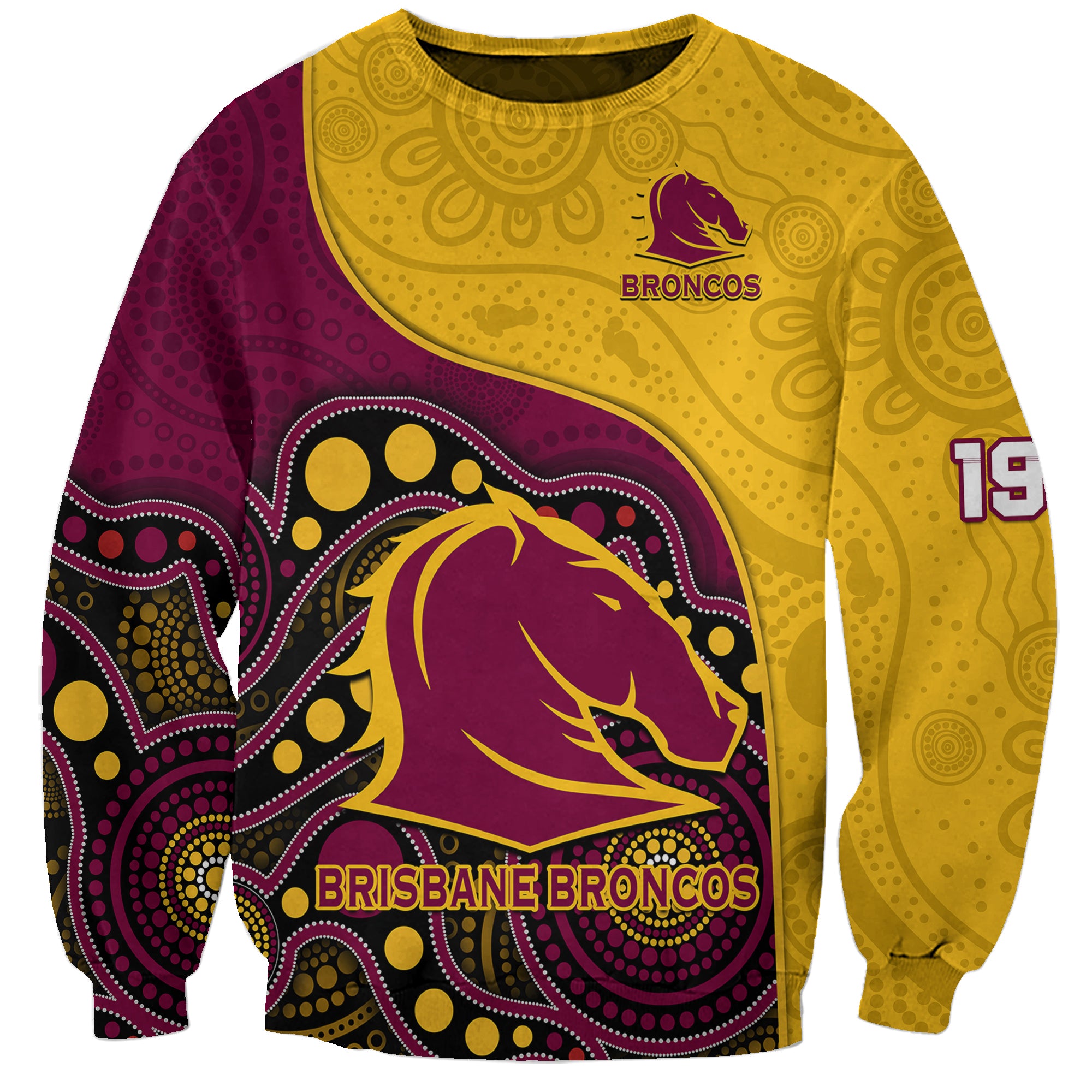 custom-text-and-number-broncos-rugby-sweatshirt-brisbane-1987-indigenous-art