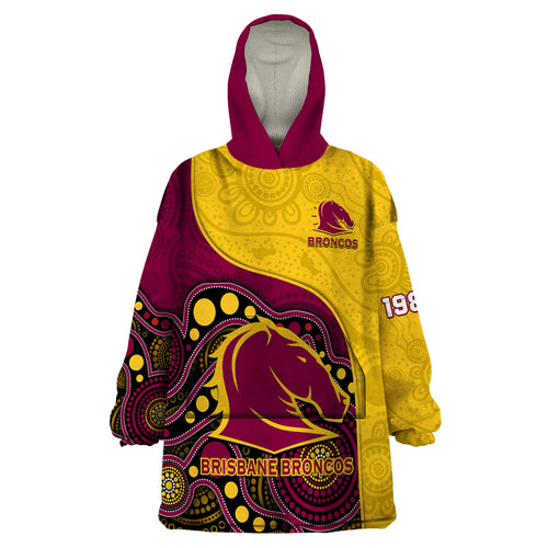 custom-text-and-number-broncos-rugby-wearable-blanket-hoodie-brisbane-1987-indigenous-art