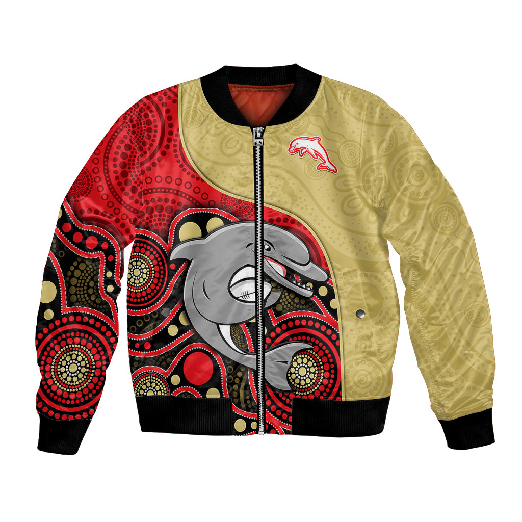 custom-text-and-number-dolphins-rugby-bomber-jacket-phins-up-indigenous-art