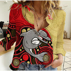 custom-text-and-number-dolphins-rugby-women-casual-shirt-phins-up-indigenous-art