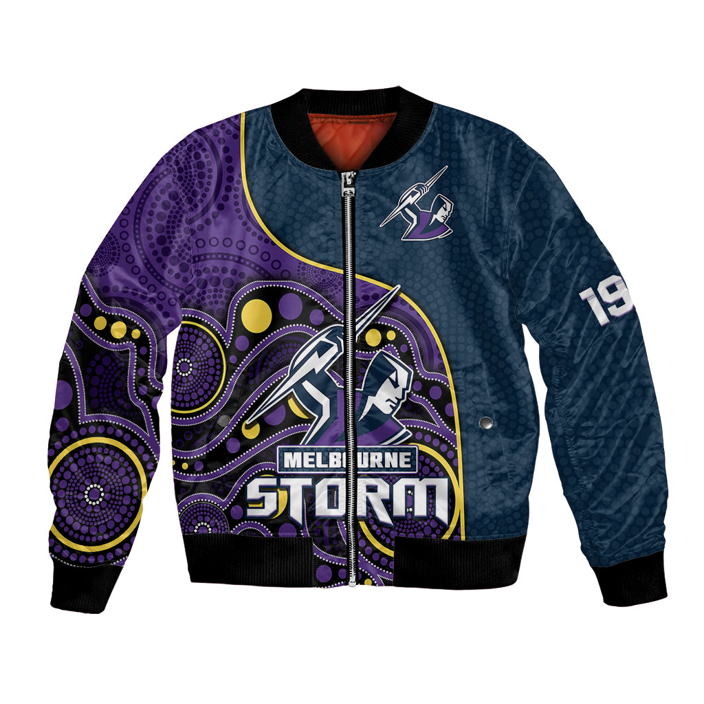 custom-text-and-number-storm-rugby-bomber-jacket-est-1997-indigenous-art