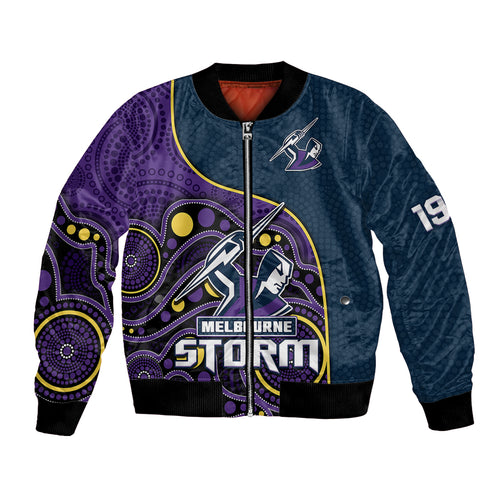custom-text-and-number-storm-rugby-bomber-jacket-est-1997-indigenous-art
