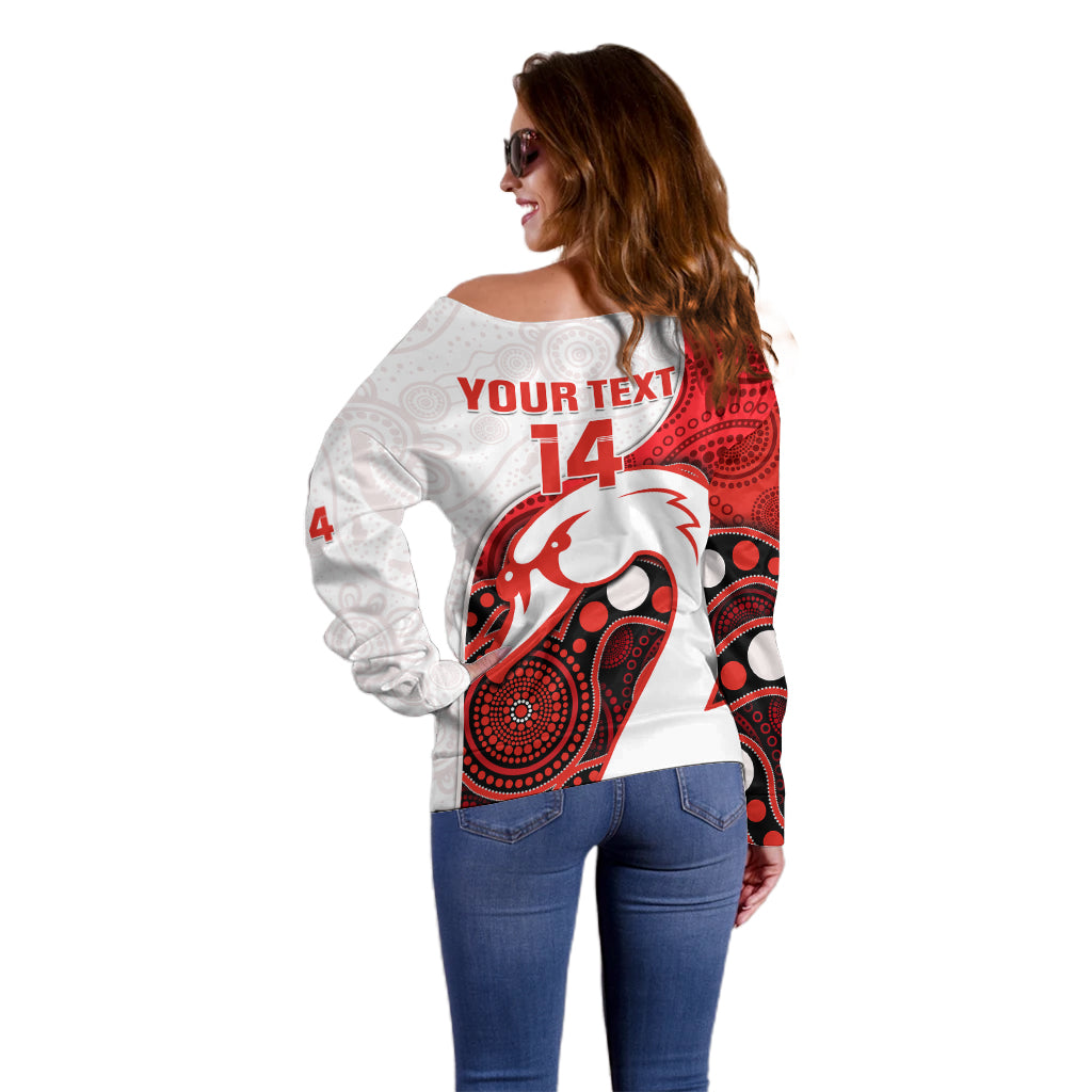custom-text-and-number-swans-football-off-shoulder-sweater-go-swannies-indigenous-art