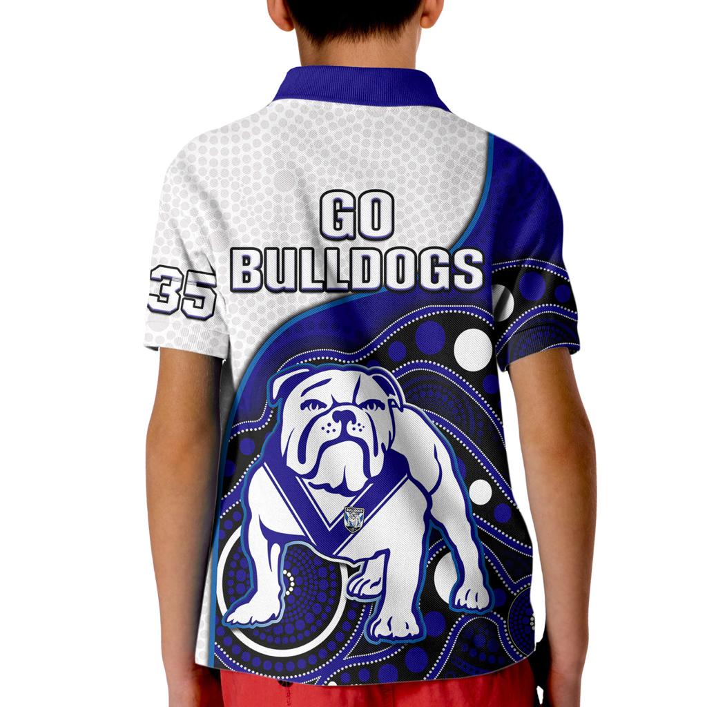 bulldogs-rugby-kid-polo-shirt-go-doggies-indigenous-art