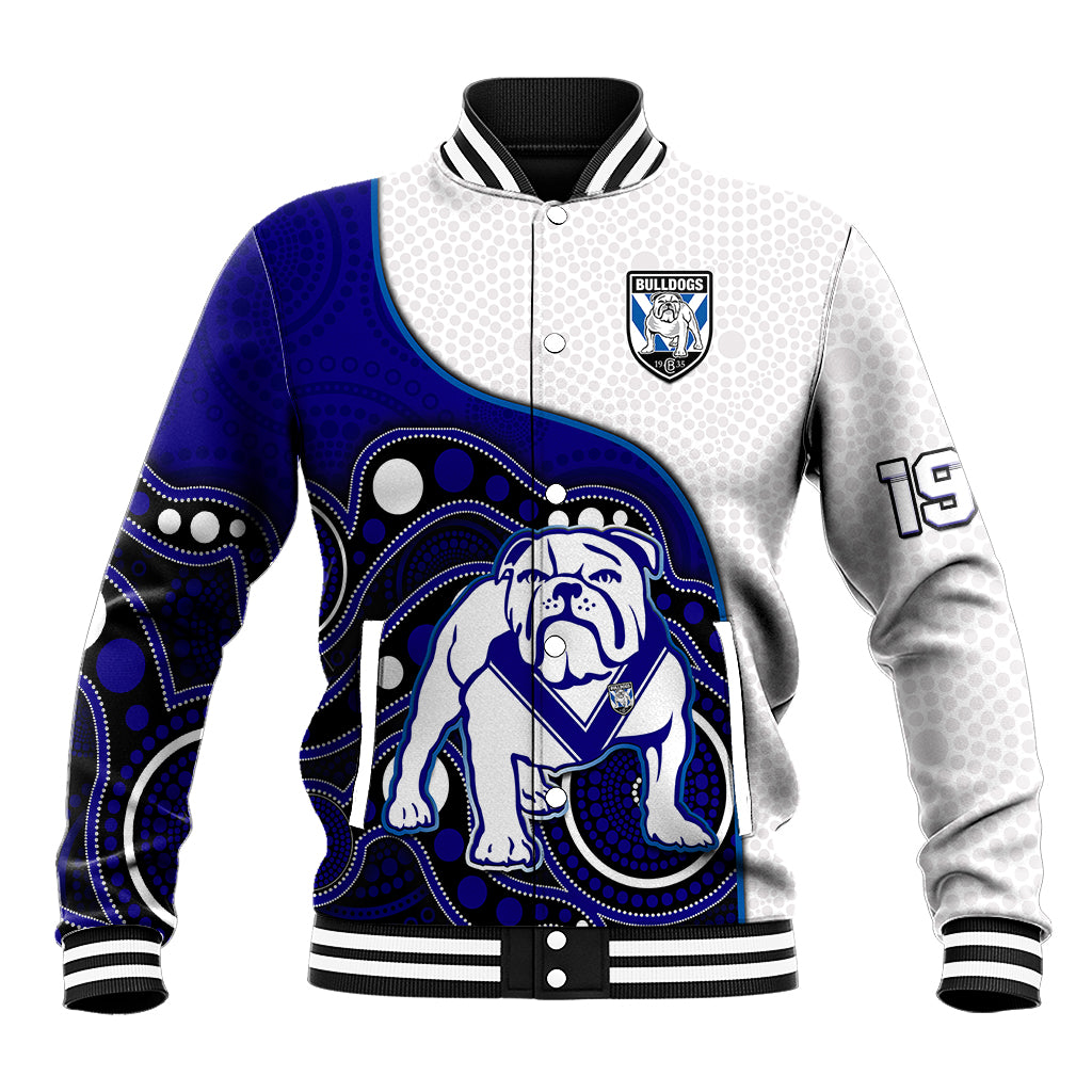 custom-text-and-number-bulldogs-rugby-baseball-jacket-go-doggies-indigenous-art