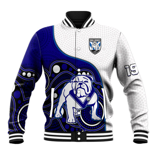 custom-text-and-number-bulldogs-rugby-baseball-jacket-go-doggies-indigenous-art