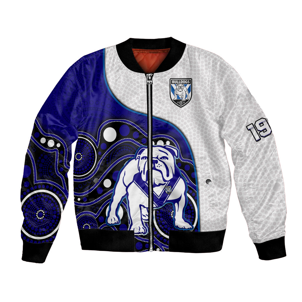 custom-text-and-number-bulldogs-rugby-bomber-jacket-go-doggies-indigenous-art
