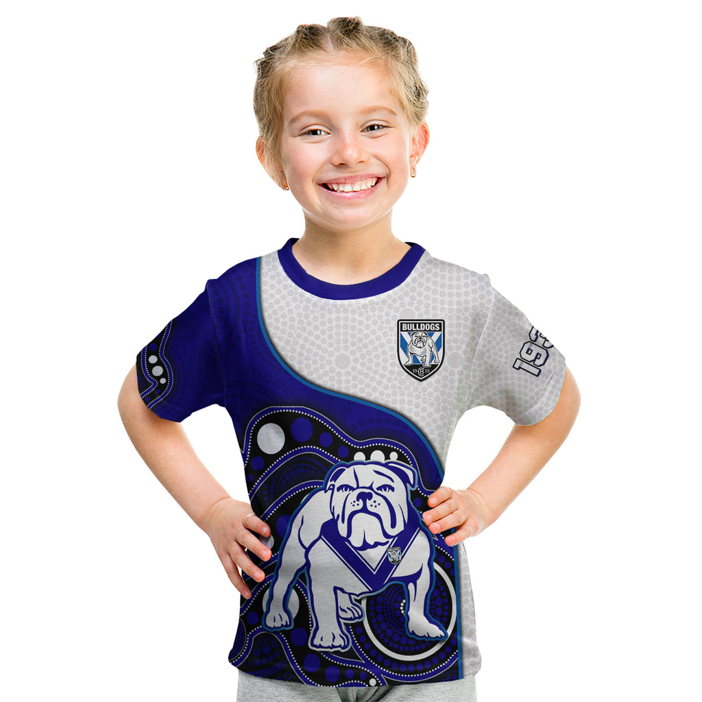 custom-text-and-number-bulldogs-rugby-kid-t-shirt-go-doggies-indigenous-art