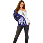 custom-text-and-number-bulldogs-rugby-off-shoulder-sweater-go-doggies-indigenous-art