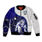 custom-text-and-number-bulldogs-rugby-sleeve-zip-bomber-jacket-go-doggies-indigenous-art