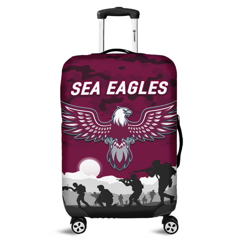 manly-warringah-sea-eagles-anzac-2022-luggage-cover-simple-style