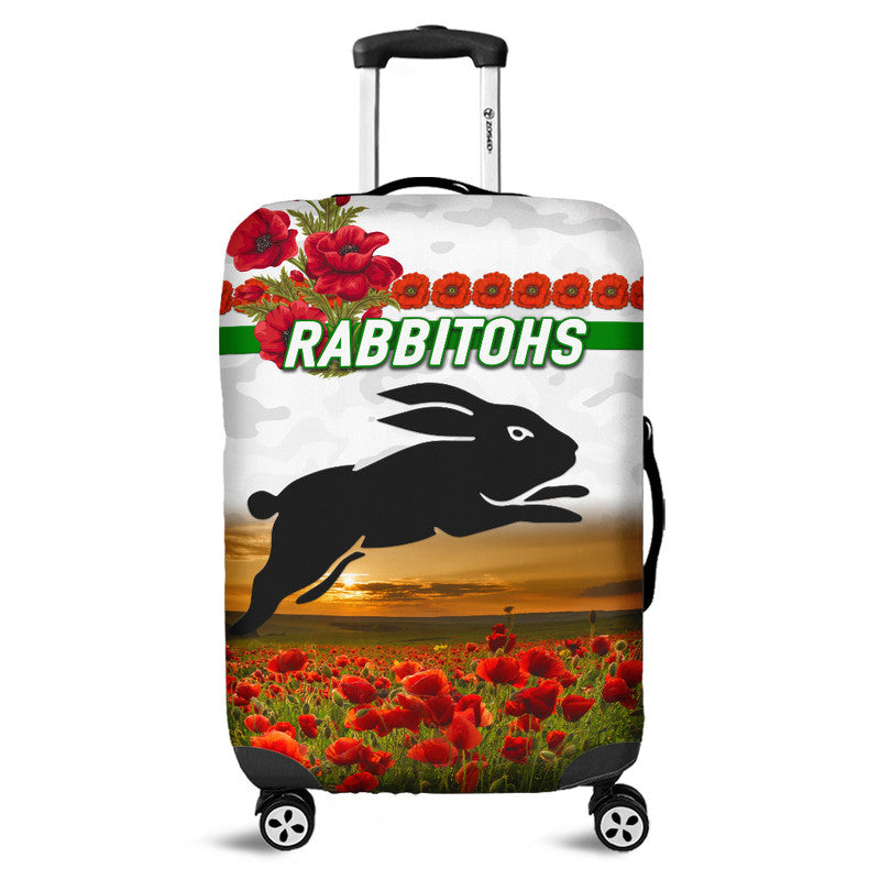 south-sydney-rabbitohs-anzac-2022-luggage-cover-poppy-flowers-vibes-white