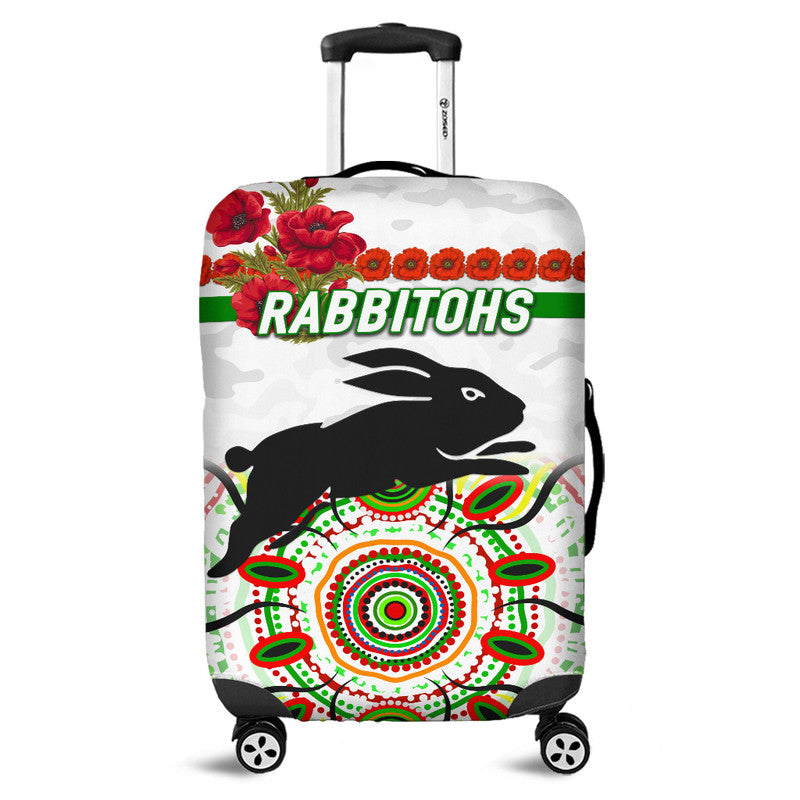 south-sydney-rabbitohs-anzac-2022-luggage-cover-indigenous-vibes-white