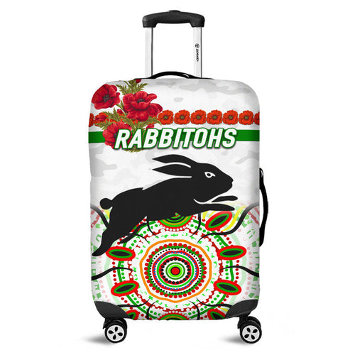 south-sydney-rabbitohs-anzac-2022-luggage-cover-indigenous-vibes-white
