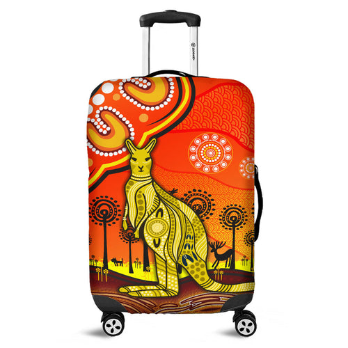 aboriginal-art-kangaroo-luggage-cover-indigenous-unique-vibes-orange